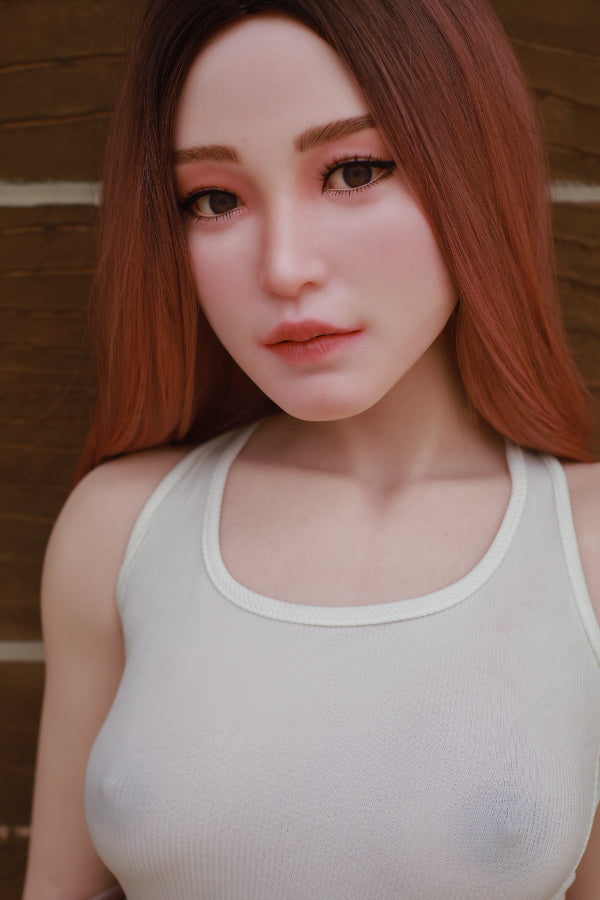 Ultra Small Breast Movable Jaw Full Silicone Sex Doll Hannah 157cm.