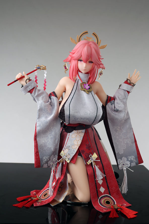 Free Clothes Anime Genshin Impact Silicone Sex Toy Yae Miko 65cm