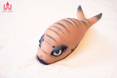 #F1 Tan TPE Fish Sex Toy, 38cm Girth, M16 Connector