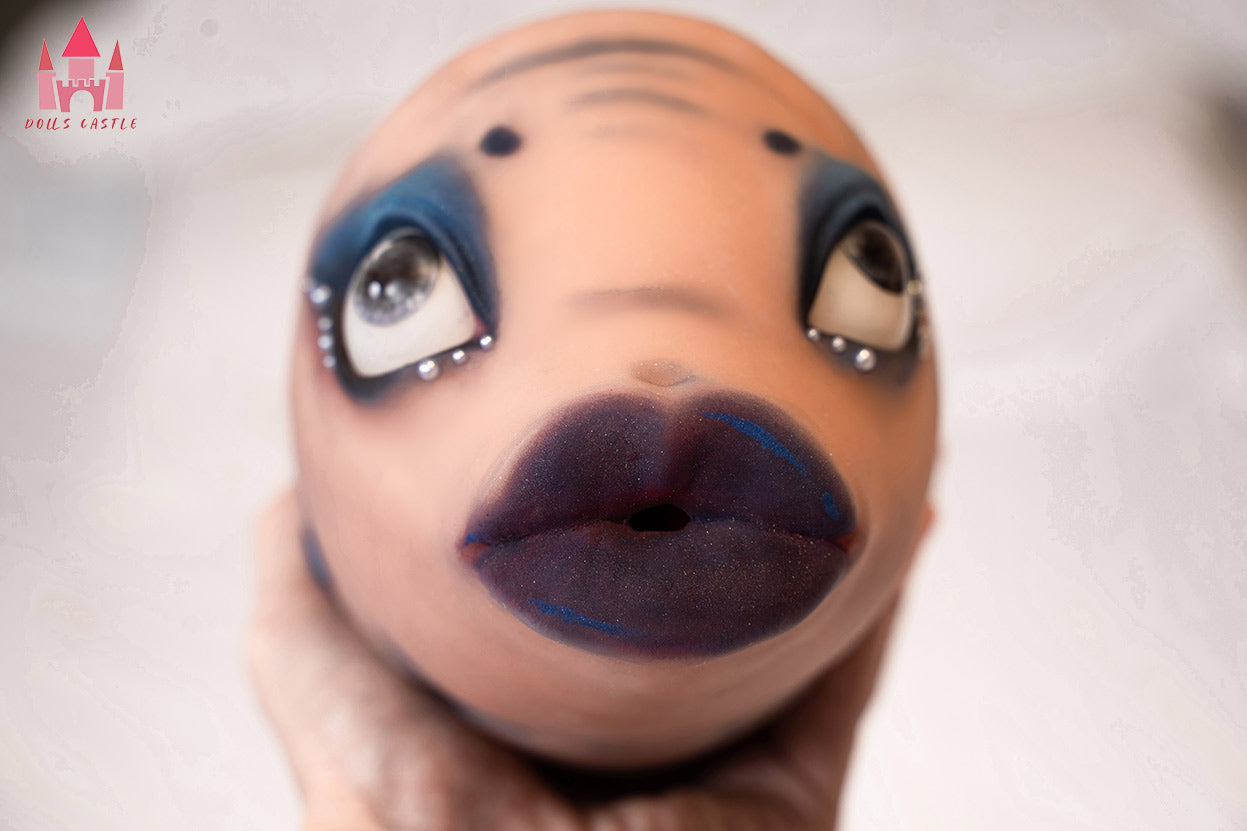 #F1 Tan TPE Fish Sex Toy, 38cm Girth, M16 Connector