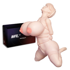 Close-up of MRL Anna’s big silicone breasts, anime sex figure