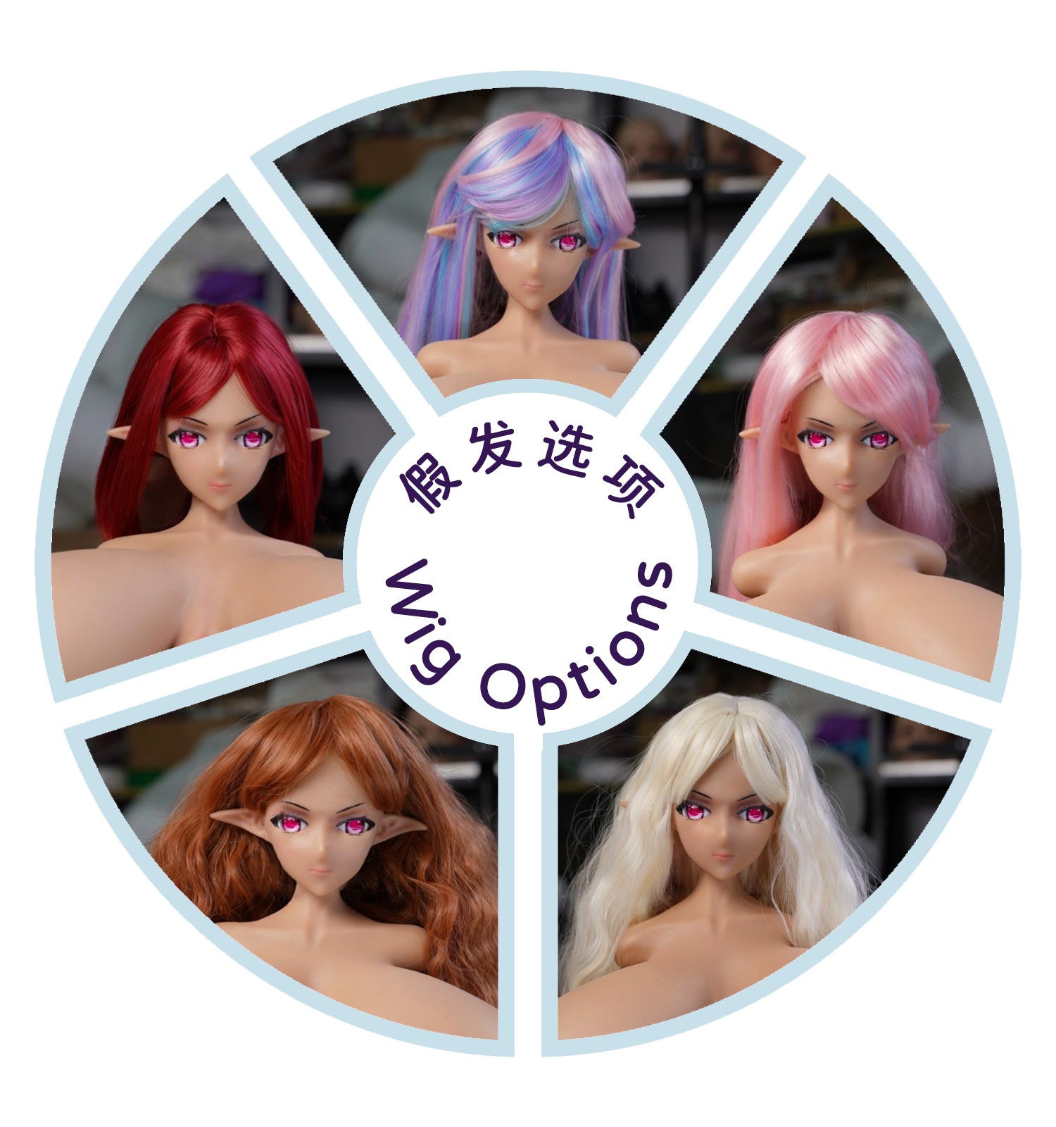 Suzu 34CM #M17 Silicone Mini Sex Doll, Anime Style, 4.5kg