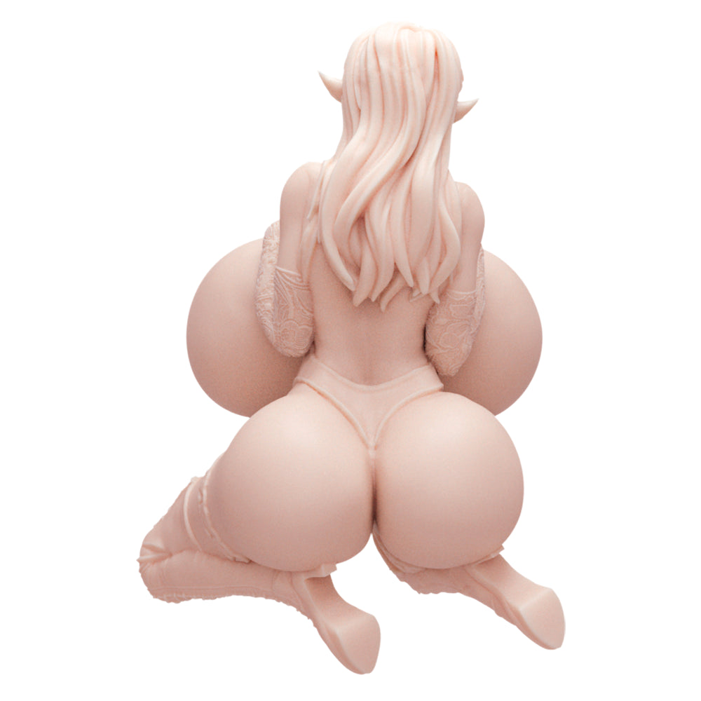 Realistic silicone texture on Big Hailey’s breasts