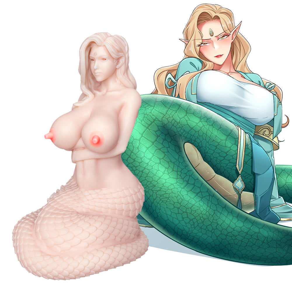 Side view of Big Joe hentai fantasy doll    