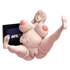 Pregnant belly focus of Blanche doll